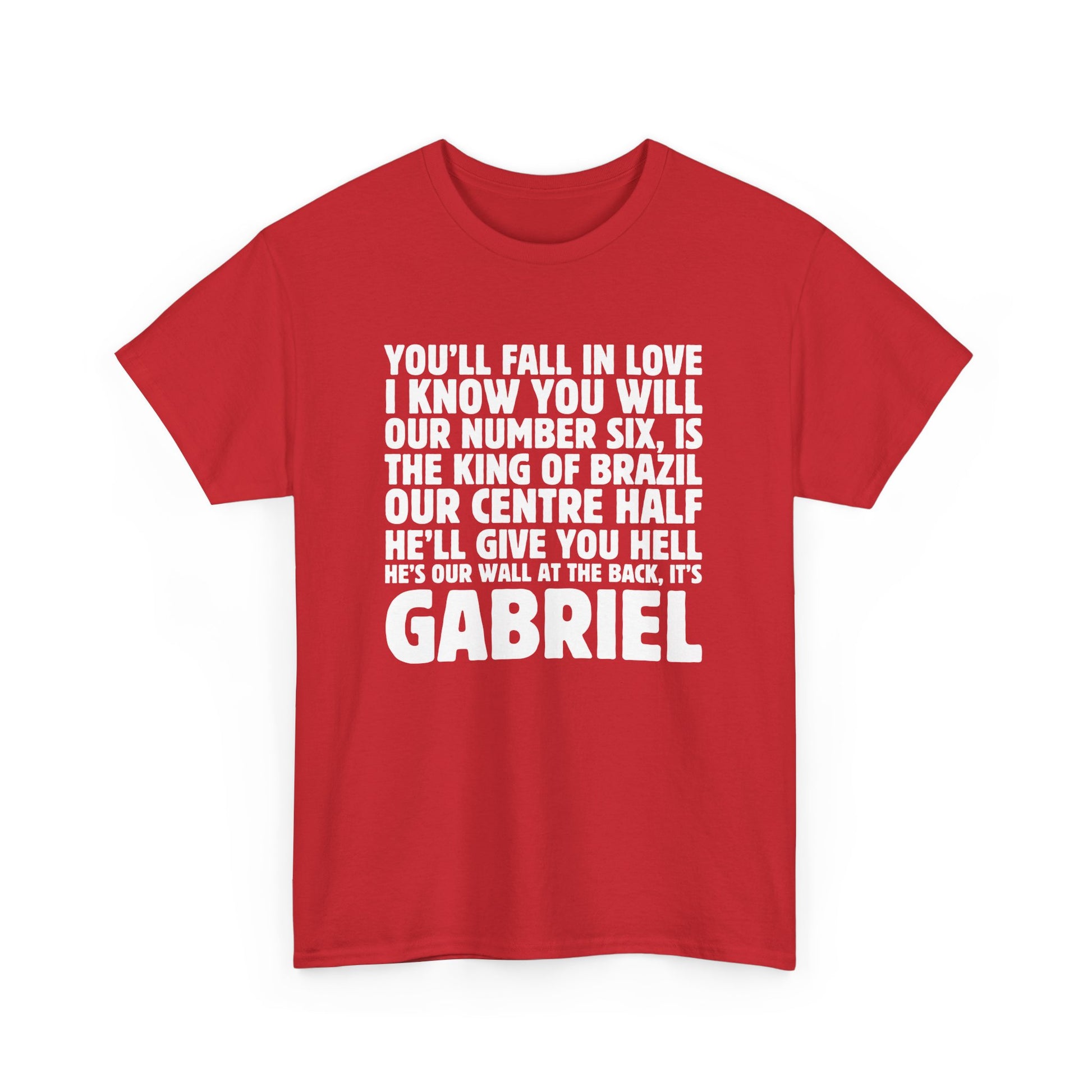 Exclusive Arsenal Gabriel Magalhães T-shirt with our unique © Design, perfect gift for a Gooner, wearable Arsenal Art present showing your love for the Gunners. Gabriel Magalhães| Arsenal Player Gabriel Magalhaes | Gabriel Magalhães Arsenal | Gabriel Magalhaes T-shirt | Gabriel Magalhães T-shirt | Gabriel Magalhaes Chant |  Gunner T-shirt | Arsenal mens | Arsenal mens T-Shirt | Periodic Table | Arsenal Clothing | Gooner Fashion | Arsenal T-shirt | Arsenal Art | Gooner T-shirt | Gift for him | Gift for Her |
