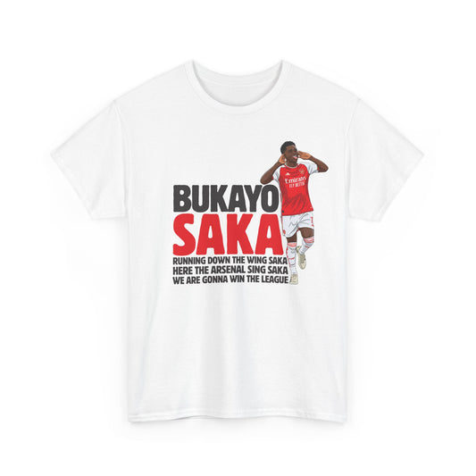 Bukayo Saka | Arsenal Chant T-Shirt | Arsenal Fan Gift, Champions Tee, Arsenal Player Chants, Premier League Shirt