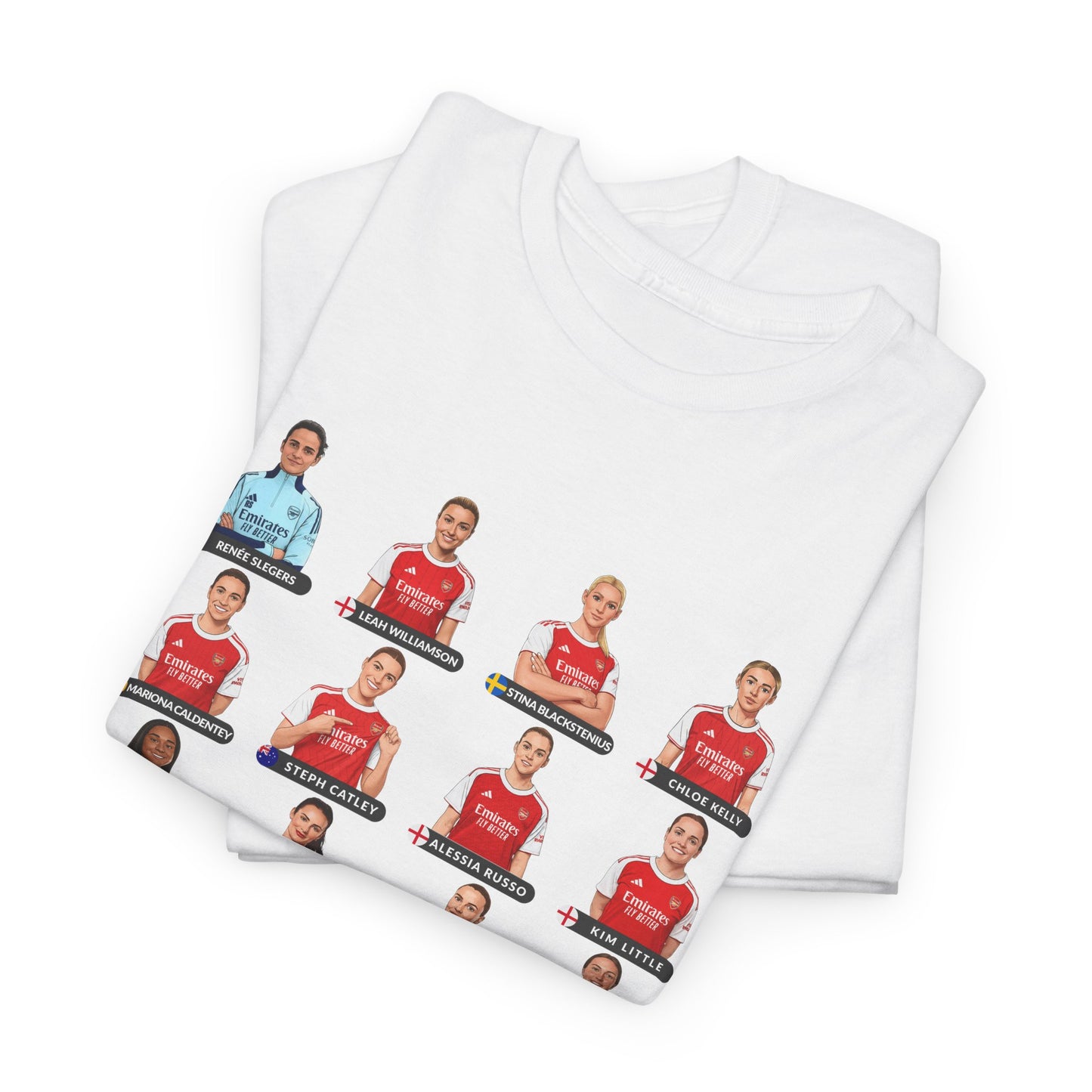 Arsenal Women 2025-26 Squad T-Shirt | Gooner Fan Apparel