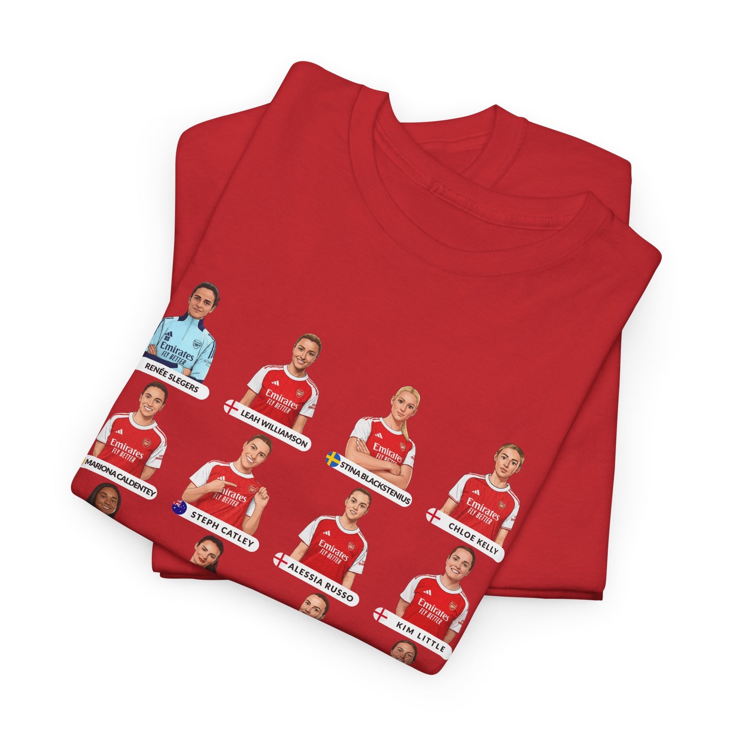 Arsenal Women 2025-26 Squad T-Shirt | Gooner Fan Apparel