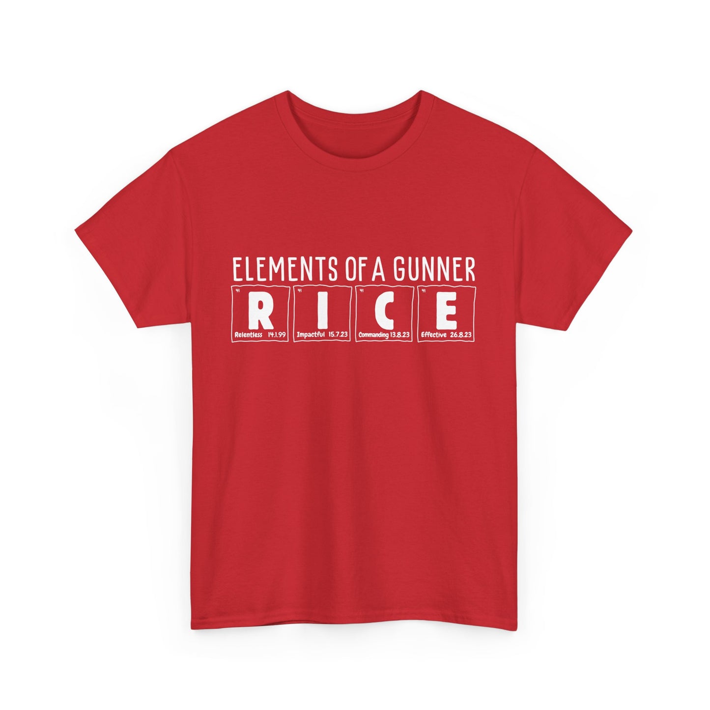 Declan Rice | Science of Football | Arsenal Science | Periodic Table | Arsenal men | Arsenal men T-Shirt | Arsenal women | Arsenal women |  Arsenal Clothing | Gooner Fashion | Arsenal T-shirt | Arsenal Art | Gooner T-shirt | Gift for him | Gift for Her | Gift for Gooner | Present for Gooner