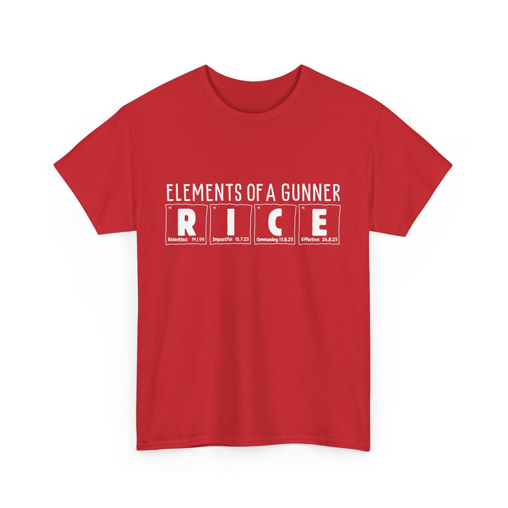 Declan Rice | Science of Football | Arsenal Science | Periodic Table | Arsenal men | Arsenal men T-Shirt | Arsenal women | Arsenal women |  Arsenal Clothing | Gooner Fashion | Arsenal T-shirt | Arsenal Art | Gooner T-shirt | Gift for him | Gift for Her | Gift for Gooner | Present for Gooner