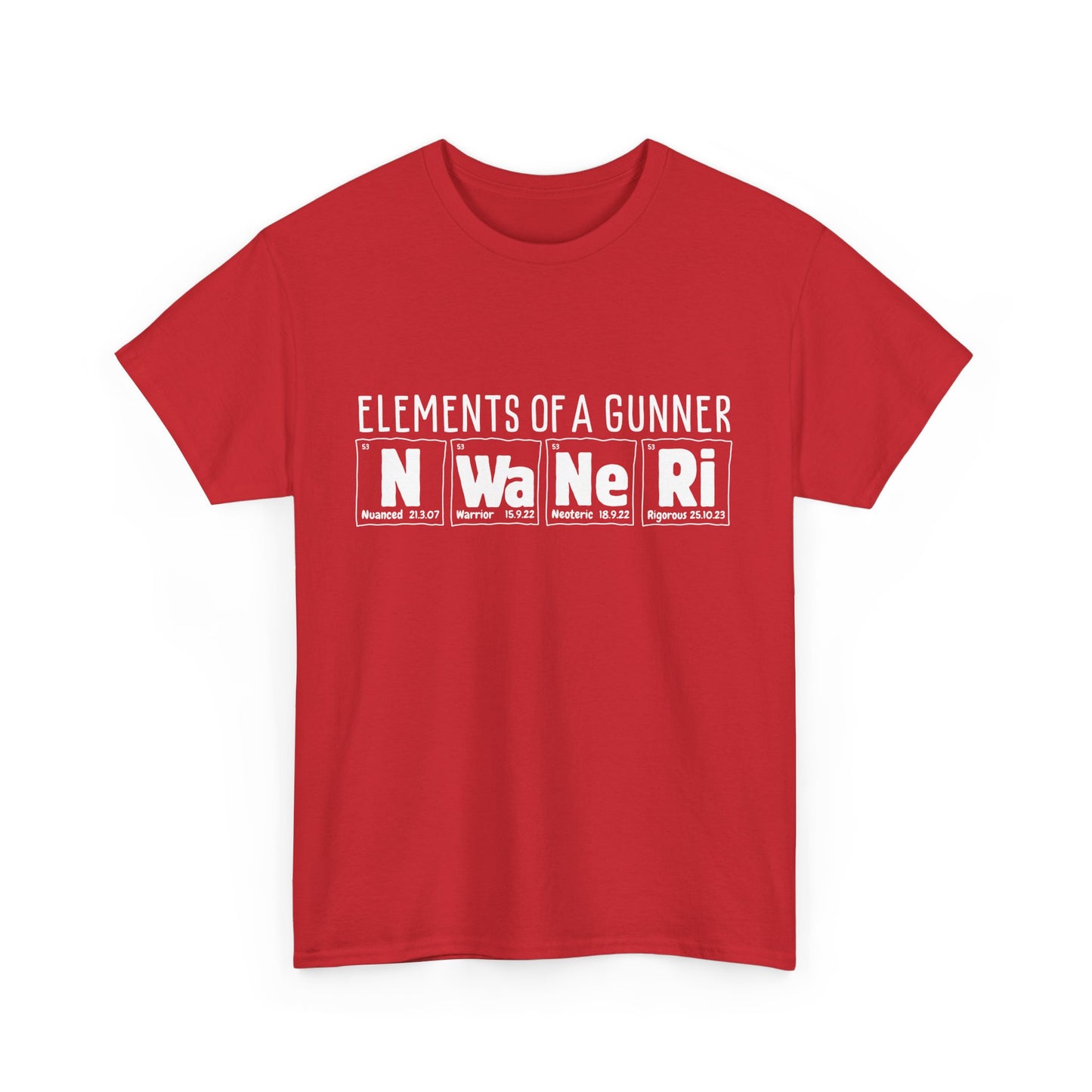 Ethan Nwaneri | Science of Football | Arsenal Science | Periodic Table | Arsenal men | Arsenal men T-Shirt | Arsenal women | Arsenal women |  Arsenal Clothing | Gooner Fashion | Arsenal T-shirt | Arsenal Art | Gooner T-shirt | Gift for him | Gift for Her | Gift for Gooner | Present for Gooner