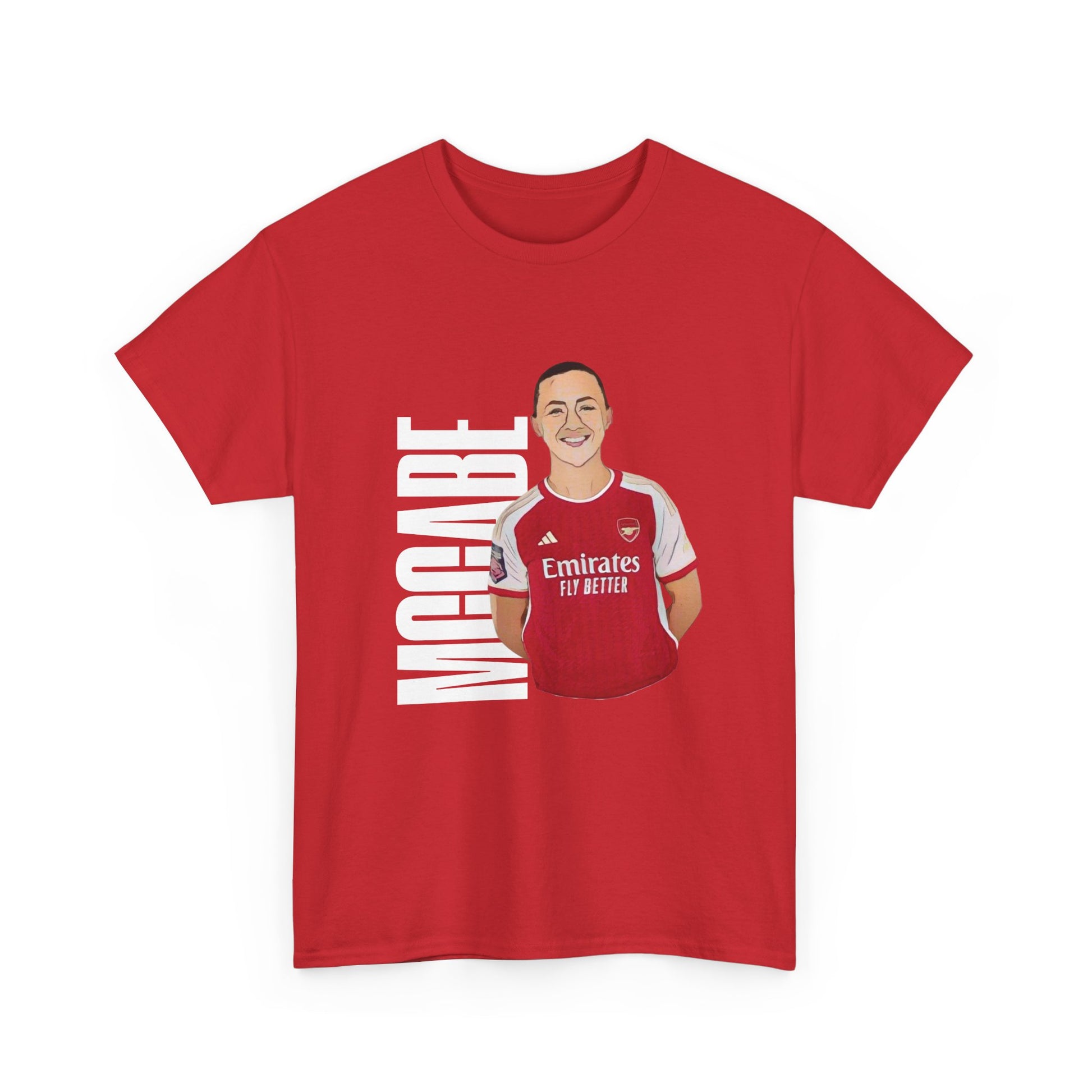Katie McCabe T-shirt Red | Arsenal Fan Gear | McCabe Arsenal Player
Stand out with this exclusive Arsenal Fan Katie McCabe T-shirt with our unique© Design. Perfect gift for a Gooner, wearable Arsenal Art present showing your love for the Gunners.