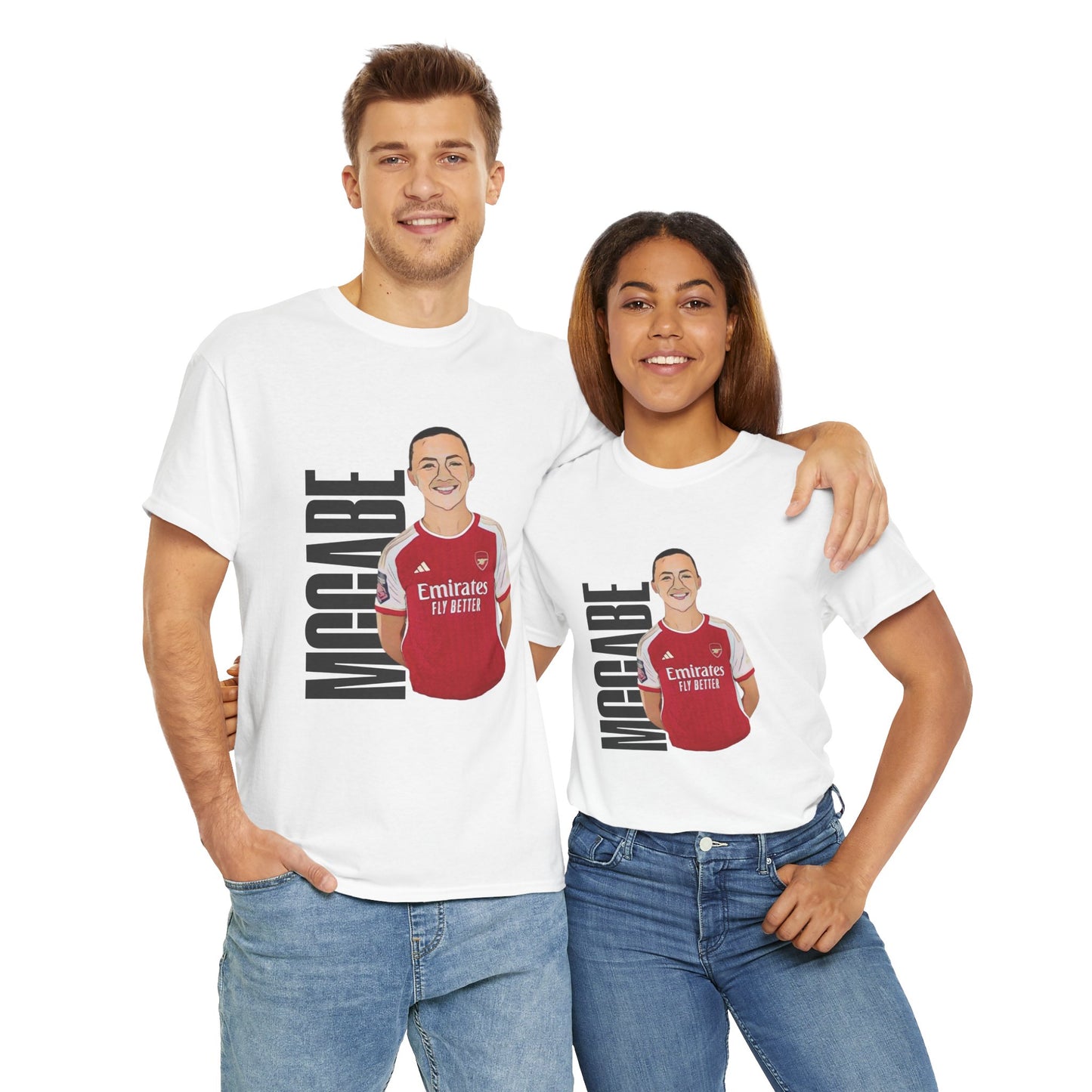 Katie McCabe T-shirt unisex| Arsenal Fan Gear | McCabe Arsenal Player
Stand out with this exclusive Arsenal Fan Katie McCabe T-shirt with our unique© Design. Perfect gift for a Gooner, wearable Arsenal Art present showing your love for the Gunners.