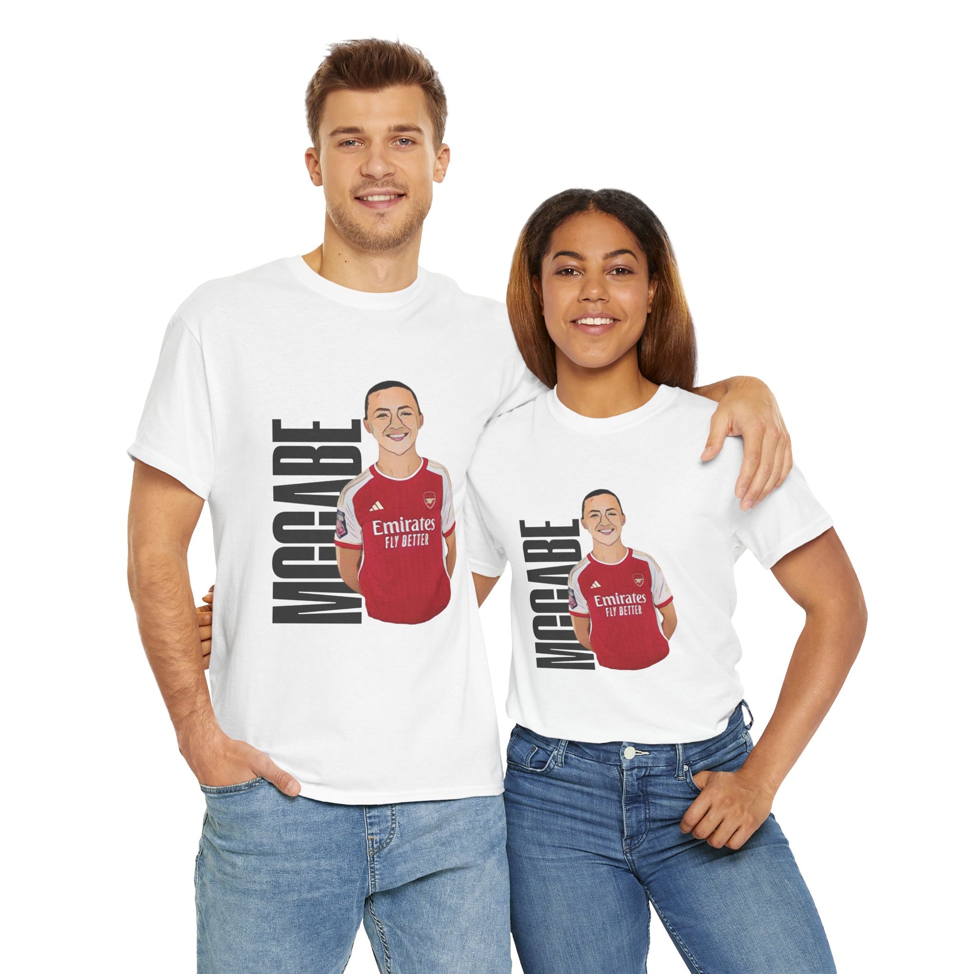Katie McCabe T-shirt unisex| Arsenal Fan Gear | McCabe Arsenal Player
Stand out with this exclusive Arsenal Fan Katie McCabe T-shirt with our unique© Design. Perfect gift for a Gooner, wearable Arsenal Art present showing your love for the Gunners.