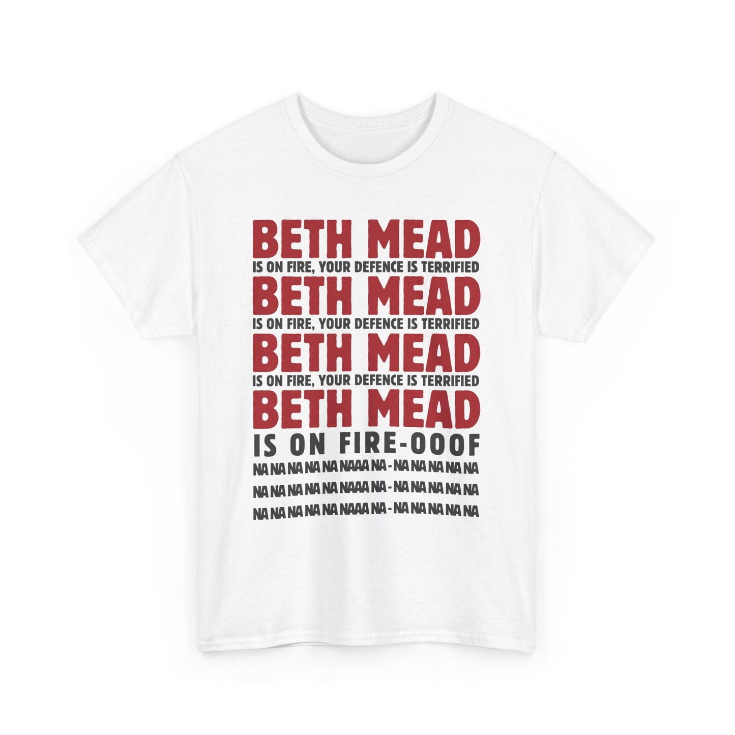 Exclusive Arsenal Fan Beth Mead T-shirt with our unique © Design. Perfect gift for a Gooner, wearable Arsenal Art present showing your love for the Gunners.
Beth Mead | Arsenal Player Beth Mead | Beth Mead T-shirt  | Mead Arsenal | Mead T-shirt | Beth Mead Chant | Gunner T-shirt | Arsenal women | Arsenal women T-Shirt | Periodic Table | Arsenal Clothing | Gooner Fashion | Arsenal T-shirt | Arsenal Art | Gooner T-shirt | Gift for him | Gift for Her | Gift for Gooner | Present for Gooner