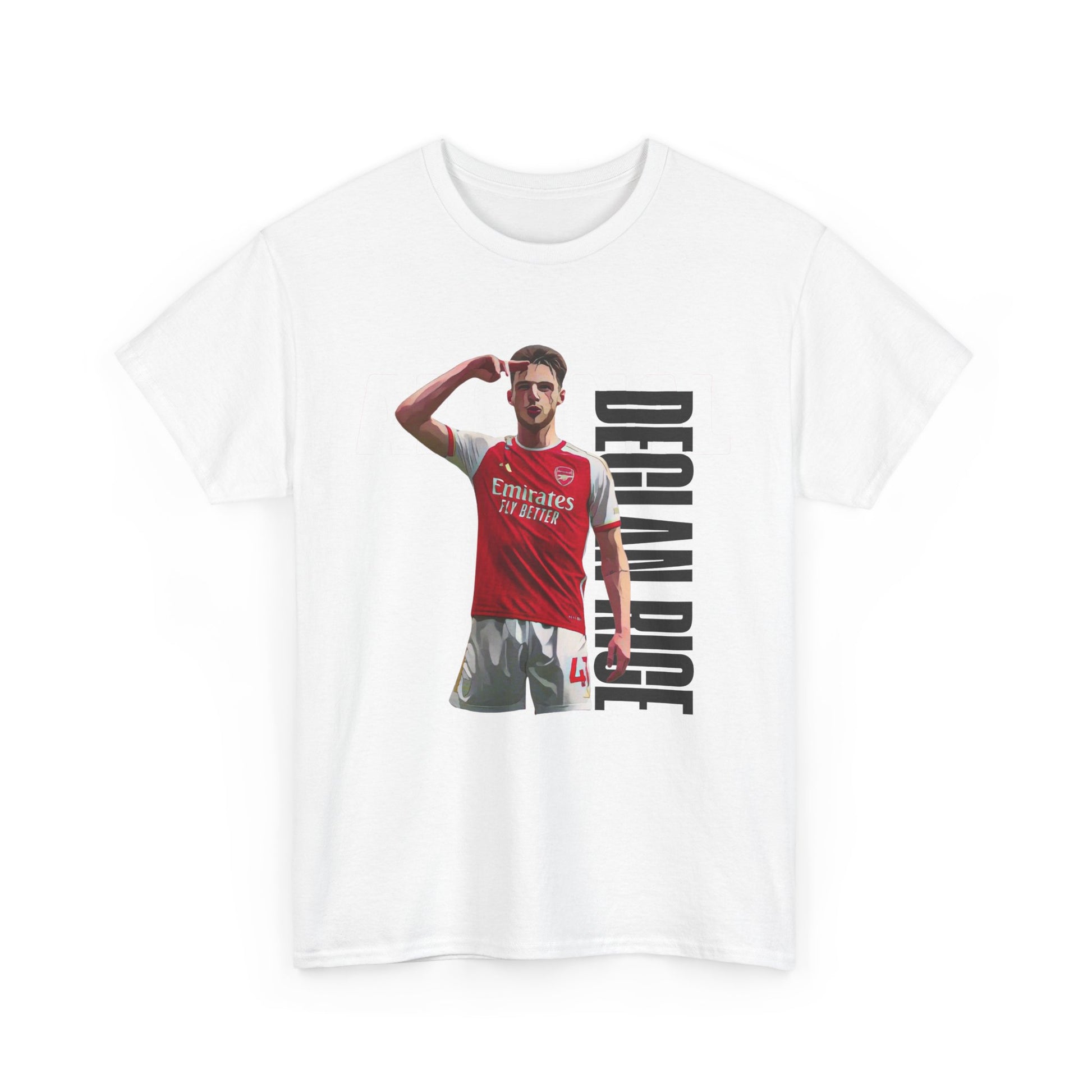 Exclusive Arsenal Fan Declan Rice T-shirt with our unique © Design. Perfect gift for a Gooner, wearable Arsenal Art present showing your love for the Gunners. Declan Rice | Arsenal Player Declan Rice | Declan Rice T-shirt  | Rice Arsenal | Declan Rice Chant | Gunner T-shirt | Arsenal women's | Arsenal women's T-Shirt | Periodic Table | Arsenal Clothing | Gooner Fashion | Arsenal T-shirt | Arsenal Art | Gooner T-shirt | Gift for him | Gift for Her | Gift for Gooner | Present for Gooner