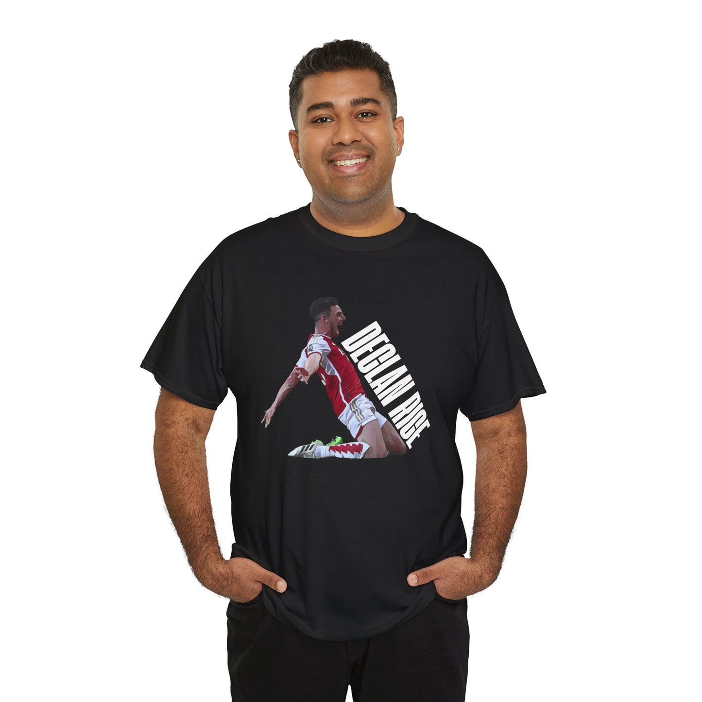 Exclusive Arsenal Fan Declan Rice T-shirt with our unique © Design. Perfect gift for a Gooner, wearable Arsenal Art present showing your love for the Gunners. Declan Rice | Arsenal Player Declan Rice | Declan Rice T-shirt  | Rice Arsenal | Declan Rice Chant | Gunner T-shirt | Arsenal women's | Arsenal women's T-Shirt | Periodic Table | Arsenal Clothing | Gooner Fashion | Arsenal T-shirt | Arsenal Art | Gooner T-shirt | Gift for him | Gift for Her | Gift for Gooner | Present for Gooner