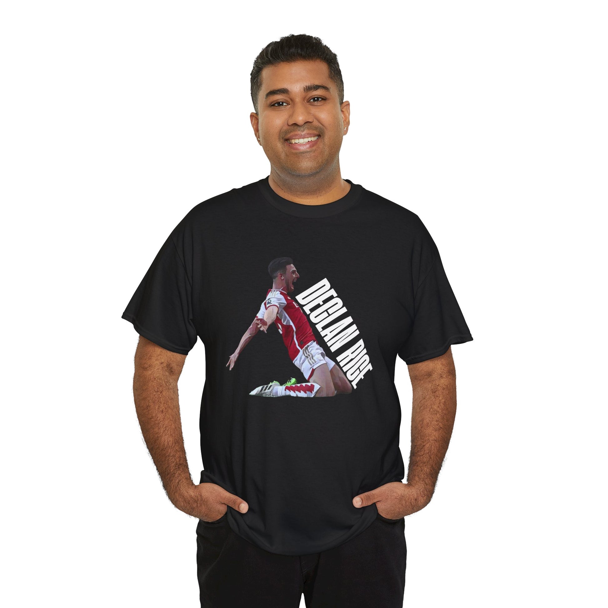 Exclusive Arsenal Fan Declan Rice T-shirt with our unique © Design. Perfect gift for a Gooner, wearable Arsenal Art present showing your love for the Gunners. Declan Rice | Arsenal Player Declan Rice | Declan Rice T-shirt  | Rice Arsenal | Declan Rice Chant | Gunner T-shirt | Arsenal women's | Arsenal women's T-Shirt | Periodic Table | Arsenal Clothing | Gooner Fashion | Arsenal T-shirt | Arsenal Art | Gooner T-shirt | Gift for him | Gift for Her | Gift for Gooner | Present for Gooner