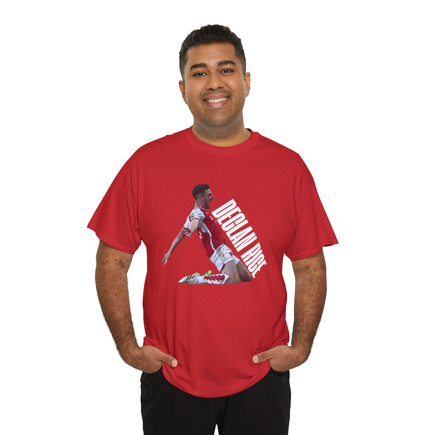 Exclusive Arsenal Fan Declan Rice T-shirt with our unique © Design. Perfect gift for a Gooner, wearable Arsenal Art present showing your love for the Gunners. Declan Rice | Arsenal Player Declan Rice | Declan Rice T-shirt  | Rice Arsenal | Declan Rice Chant | Gunner T-shirt | Arsenal women's | Arsenal women's T-Shirt | Periodic Table | Arsenal Clothing | Gooner Fashion | Arsenal T-shirt | Arsenal Art | Gooner T-shirt | Gift for him | Gift for Her | Gift for Gooner | Present for Gooner