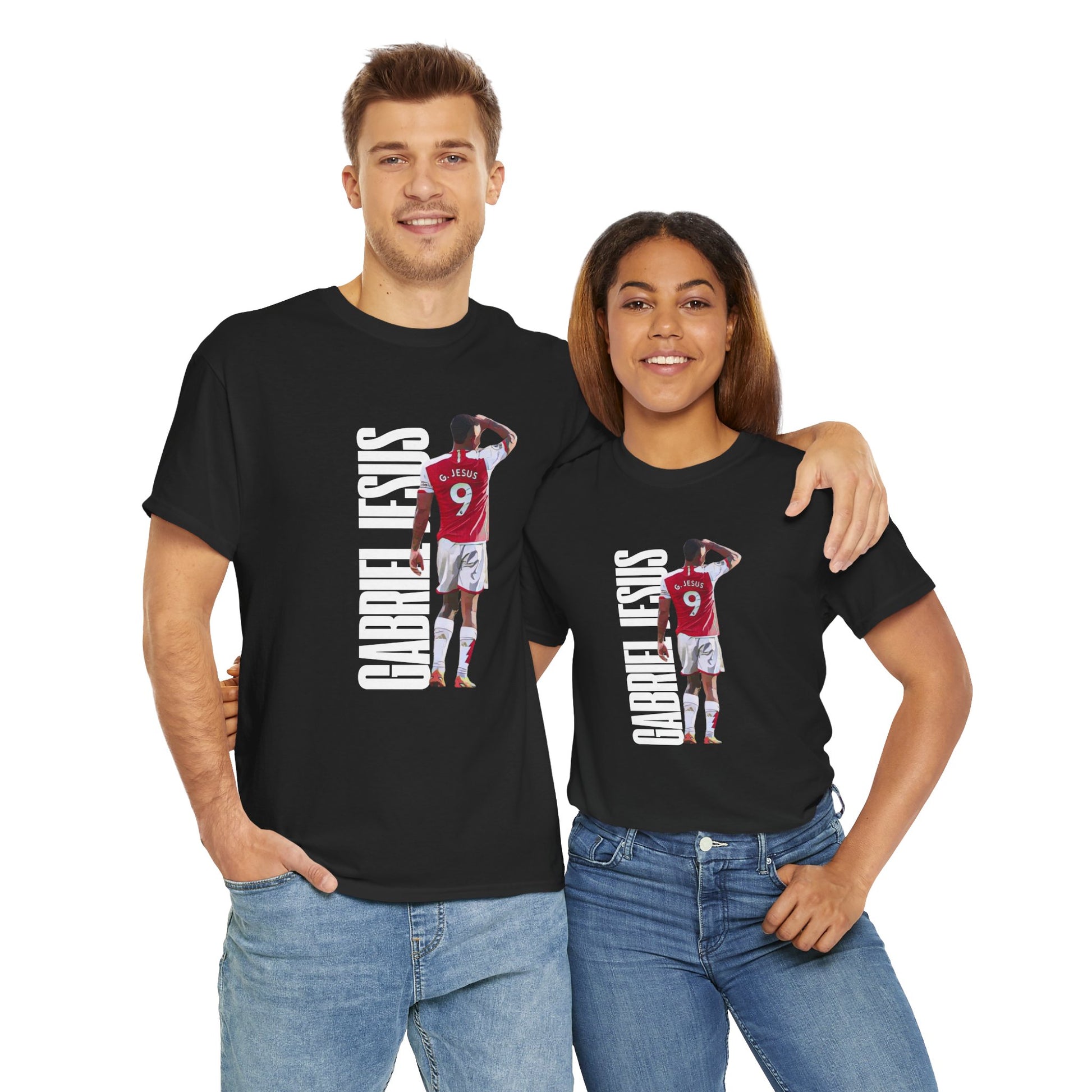 Exclusive Arsenal Fan Gabriel Jesus T-shirt with our unique © Design. Perfect gift for a Gooner, wearable Arsenal Art present showing your love for the Gunners. Gabriel Jesus | Arsenal Player Gabriel Jesus | Gabriel Jesus T-shirt  | Jesus Arsenal | Gabriel Jesus Chant | Gunner T-shirt | Arsenal women's | Arsenal women's T-Shirt | Periodic Table | Arsenal Clothing | Gooner Fashion | Arsenal T-shirt | Arsenal Art | Gooner T-shirt | Gift for him | Gift for Her | Gift for Gooner | Present for Gooner