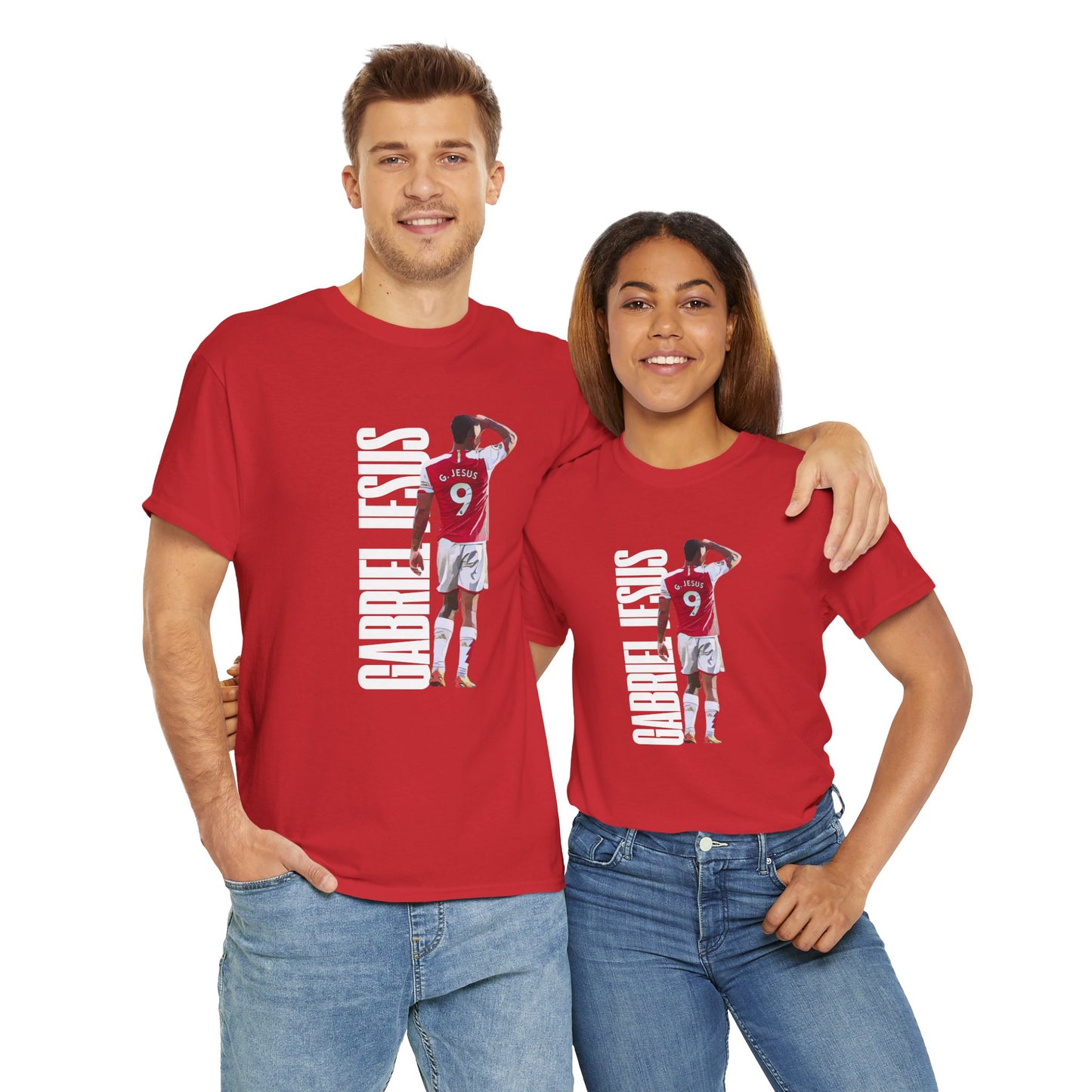 Exclusive Arsenal Fan Gabriel Jesus T-shirt with our unique © Design. Perfect gift for a Gooner, wearable Arsenal Art present showing your love for the Gunners. Gabriel Jesus | Arsenal Player Gabriel Jesus | Gabriel Jesus T-shirt  | Jesus Arsenal | Gabriel Jesus Chant | Gunner T-shirt | Arsenal women's | Arsenal women's T-Shirt | Periodic Table | Arsenal Clothing | Gooner Fashion | Arsenal T-shirt | Arsenal Art | Gooner T-shirt | Gift for him | Gift for Her | Gift for Gooner | Present for Gooner