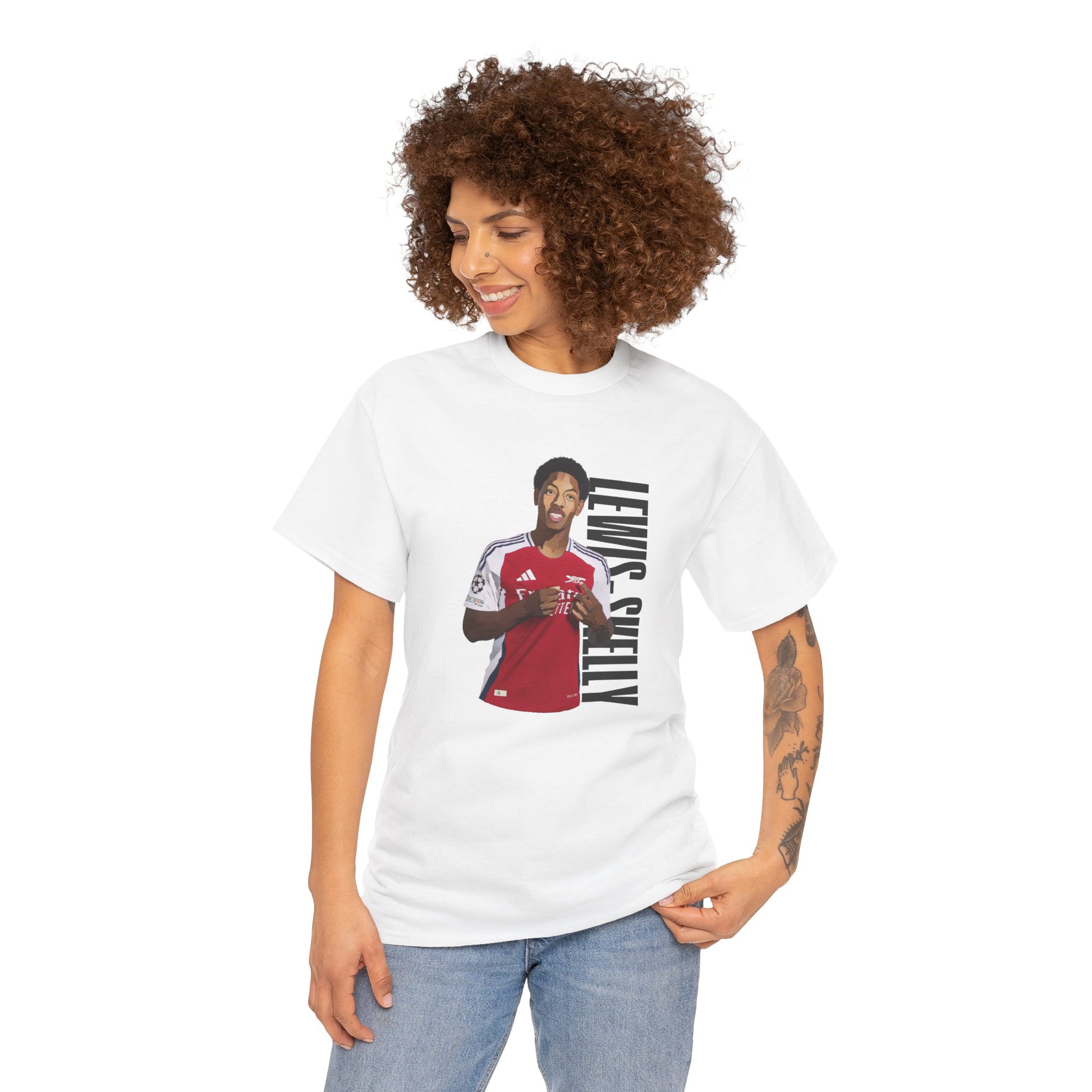 Exclusive Arsenal Fan Myles Lewis-Skelly T-shirt with our unique © Design. Perfect gift for a Gooner, wearable Arsenal Art present showing your love for the Gunners. Myles Lewis-Skelly | Arsenal Player Myles Lewis-Skelly | Myles Lewis-Skelly T-shirt  | Lewis-Skelly Arsenal | Myles Lewis-Skelly Chant | Gunner T-shirt | Arsenal men | Arsenal mens T-Shirt | Periodic Table | Arsenal Clothing | Gooner Fashion | Arsenal T-shirt | Arsenal Art | Gooner T-shirt | Gift for him | Gift for Her | Gift for Gooner | Prese