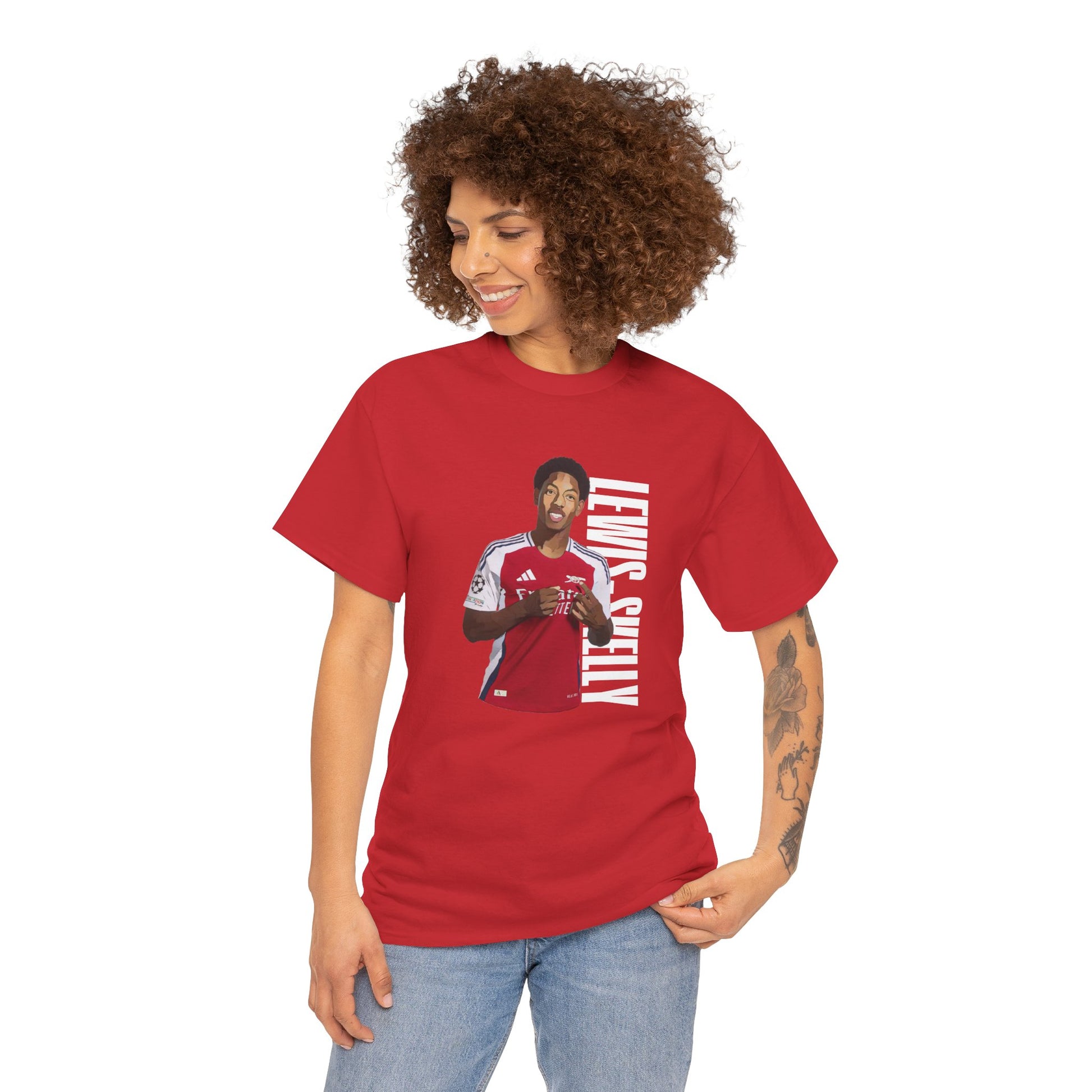 Exclusive Arsenal Fan Myles Lewis-Skelly T-shirt with our unique © Design. Perfect gift for a Gooner, wearable Arsenal Art present showing your love for the Gunners. Myles Lewis-Skelly | Arsenal Player Myles Lewis-Skelly | Myles Lewis-Skelly T-shirt  | Lewis-Skelly Arsenal | Myles Lewis-Skelly Chant | Gunner T-shirt | Arsenal men | Arsenal mens T-Shirt | Periodic Table | Arsenal Clothing | Gooner Fashion | Arsenal T-shirt | Arsenal Art | Gooner T-shirt | Gift for him | Gift for Her | Gift for Gooner | Prese